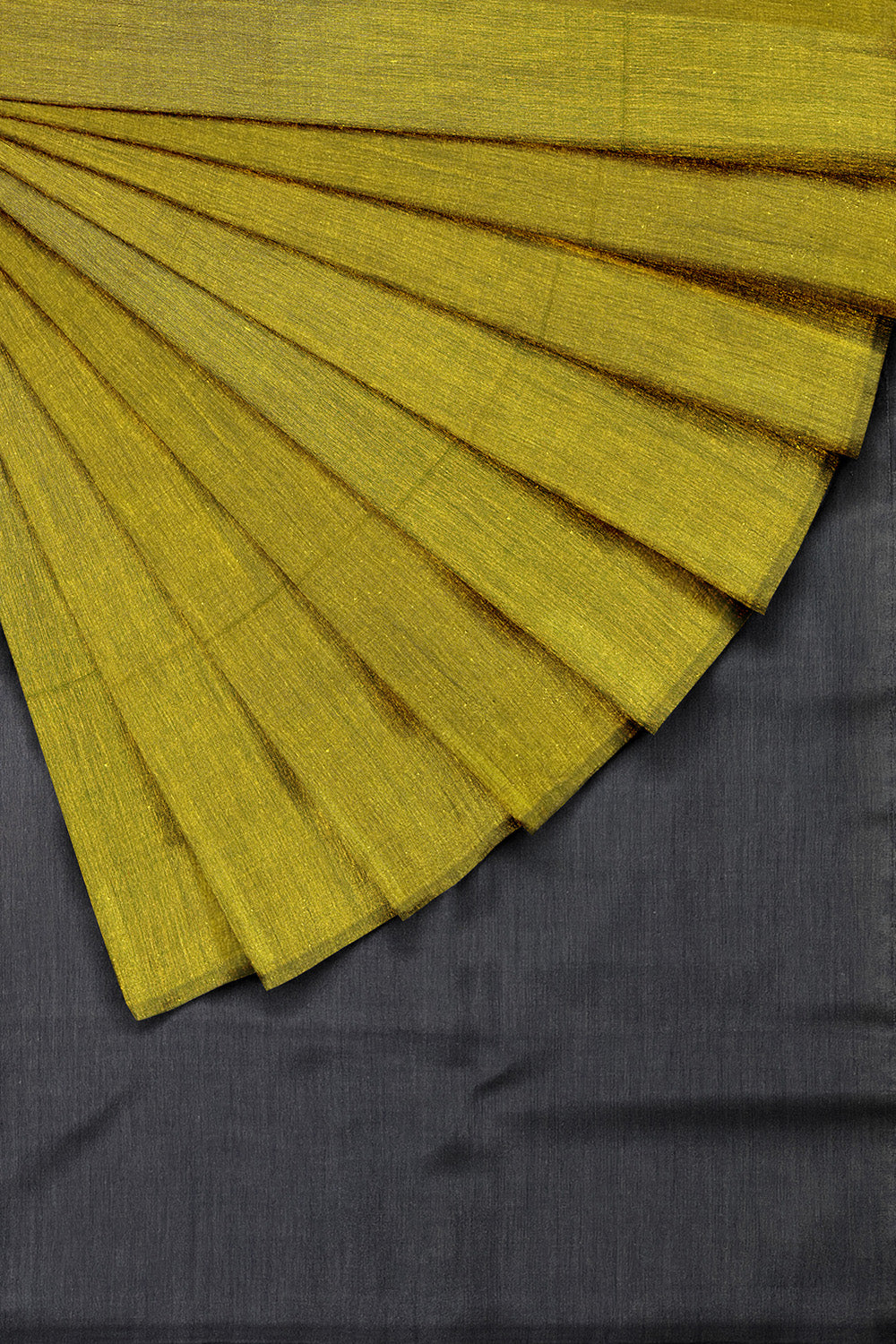Olive Green and Grey Khadi Cotton Handloom Saree