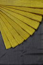 Olive Green and Grey Khadi Cotton Handloom Saree