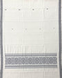 Olive Green and White Sambalpuri Handloom Cotton Dress Material