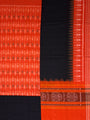 Orange and Black Sambalpuri Handloom Cotton Dress Material