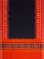 Orange and Black Sambalpuri Handloom Cotton Dress Material