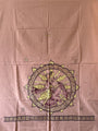 Peach Cream and Maroon Nartaki Theme Hand Painted Pattachitra Dress Material