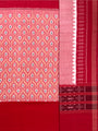 Peach and Red Sambalpuri Handloom Cotton Dress Material