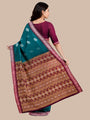 Pine Green and Maroon Handloom Cotton Sambalpuri Saree