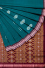 Pine Green and Maroon Handloom Cotton Sambalpuri Saree