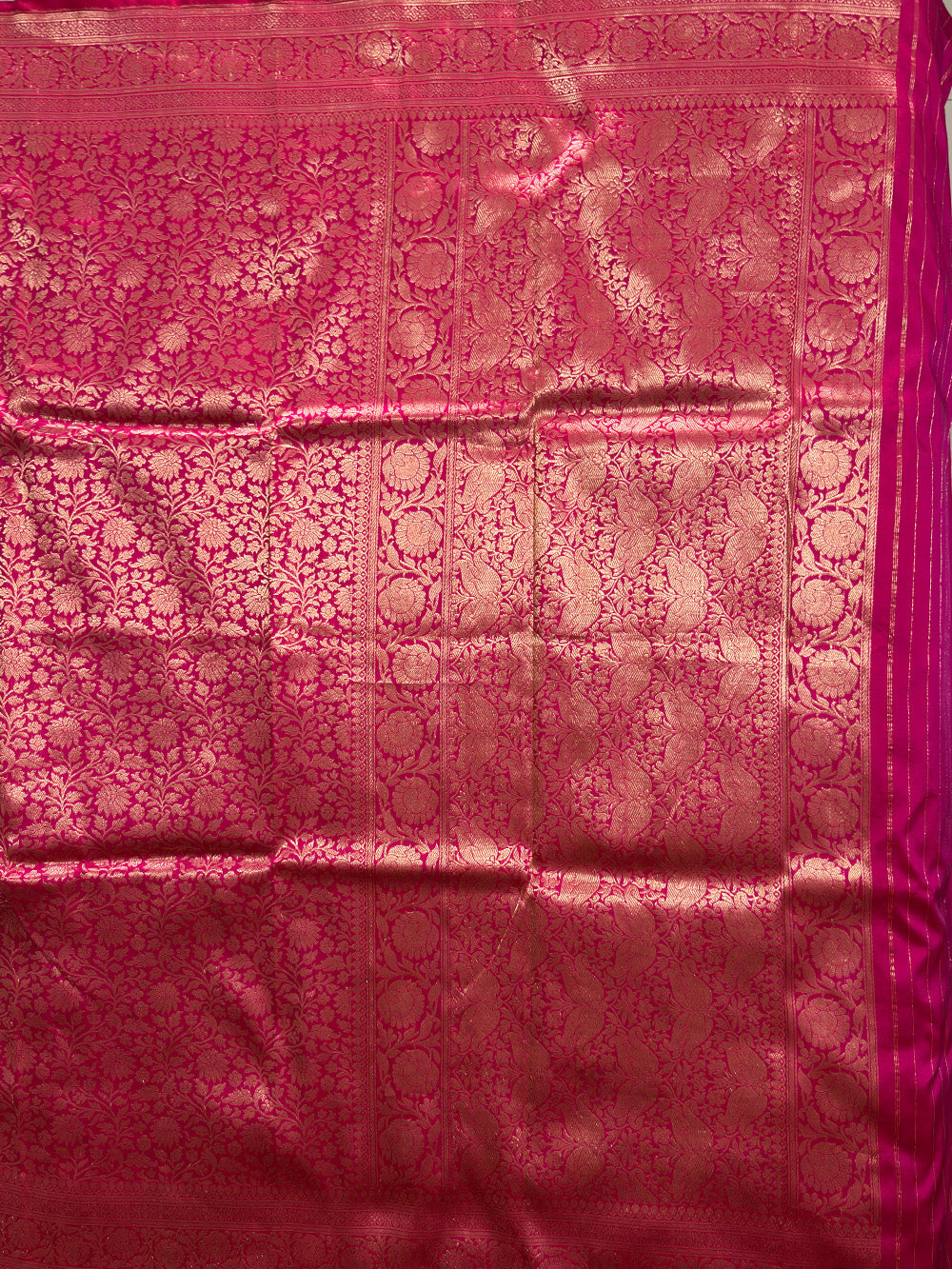 Pink All over Jaal Banarasi Katan Silk Saree
