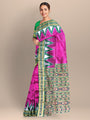 Pink and Green Handloom Khandua Patta Saree