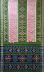 Pink, Green and Blue Handloom Cotton Sambalpuri Saree