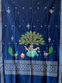 Pink and Blue Hand Painted Pattachitra Dress Material