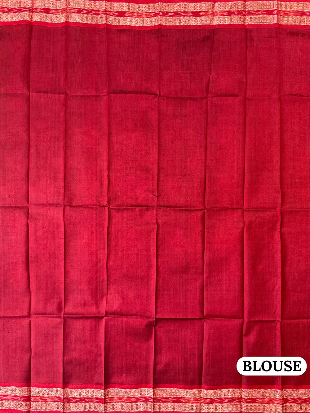 Pink and Blue Pure Silk Handloom Khandua Patta Saree with Goddess Laxmi Motifs