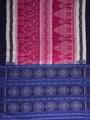 Pink and Navy Blue Sambalpuri Handloom Cotton Saree