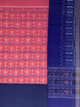 Pink and Navy Blue Sambalpuri Handloom Cotton Dress Material