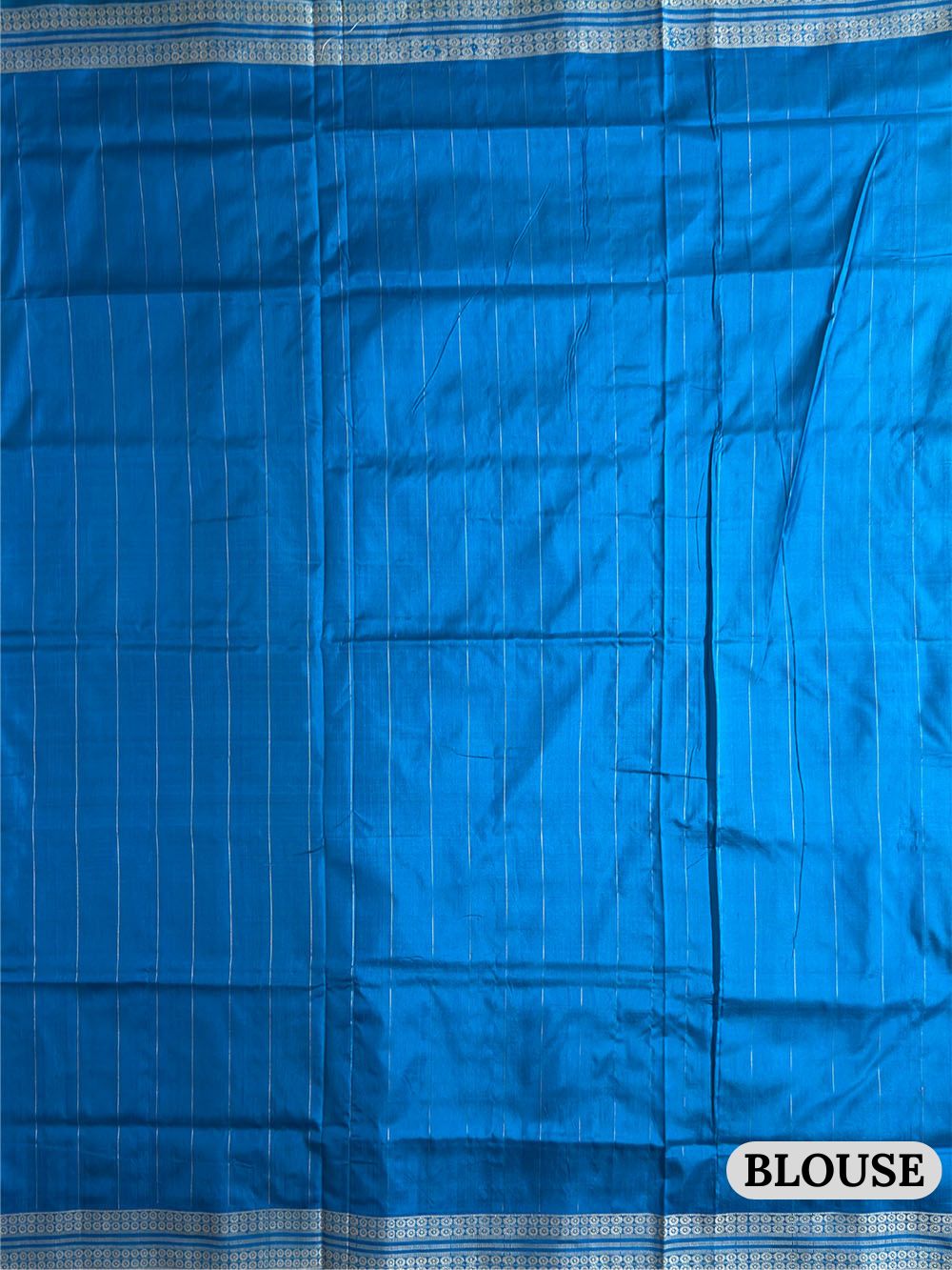Pink and Turquoise Blue Pure Sambalpuri Silk Handloom Saree