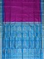 Pink and Turquoise Blue Pure Sambalpuri Silk Handloom Saree