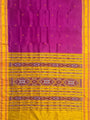 Pink and Yellow Pure Silk Handloom Khandua Patta Saree with Butti Motifs