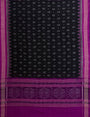 Purple and Black Sambalpuri Handloom Cotton Dress Material in Tribal Pattern