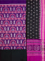 Purple and Black Sambalpuri Handloom Cotton Dress Material in Tribal Pattern