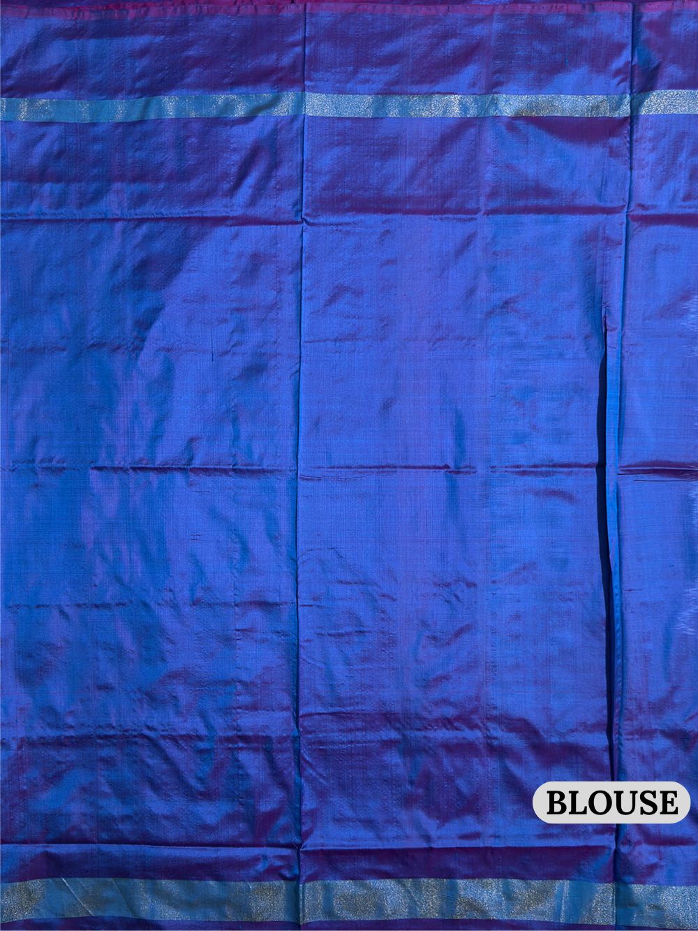 Purple and Blue Pochampally Pure Silk Handloom Saree in Ikkat Pattern