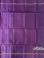 Purple and Golden Stripes Pattern Pure Soft Silk Handloom Saree