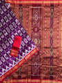Purple and Red Handloom Khandua Patta Saree