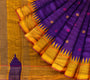 Purple and Yellow Pure Raw Silk Handloom Saree