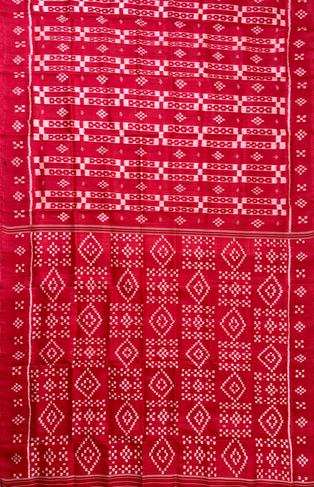 Red Pure Silk Handloom Khandua Patta Saree