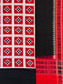 Red, White and Black Sambalpuri Handloom Cotton Dress Material with Pasapalli Pattern