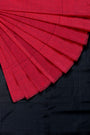 Red and Black Khadi Cotton Handloom Saree