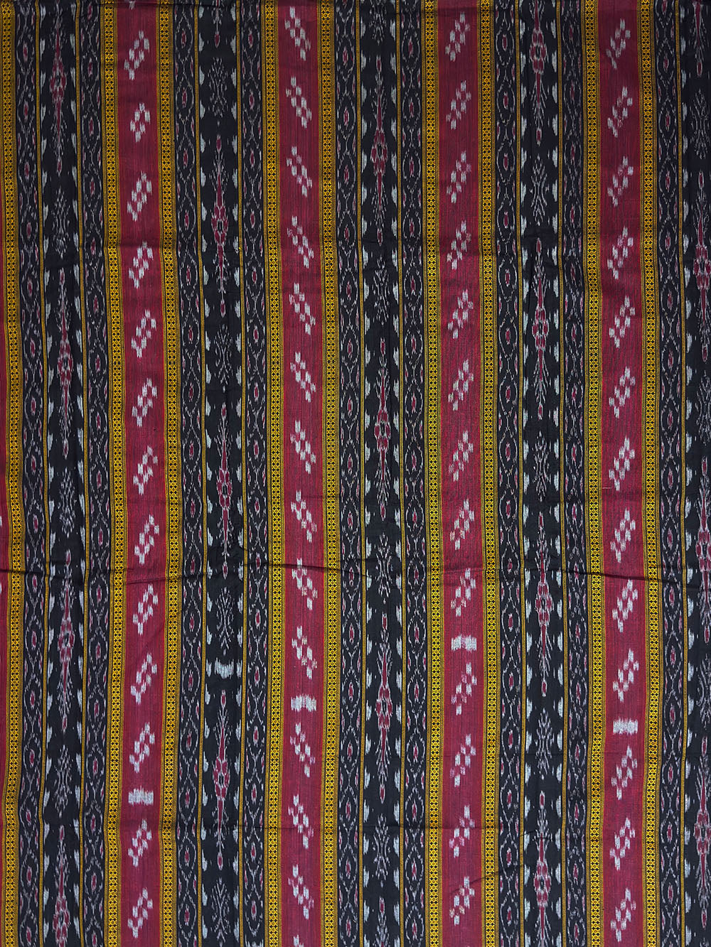 Red and Black Nuapatna Handloom Cotton Dress Material