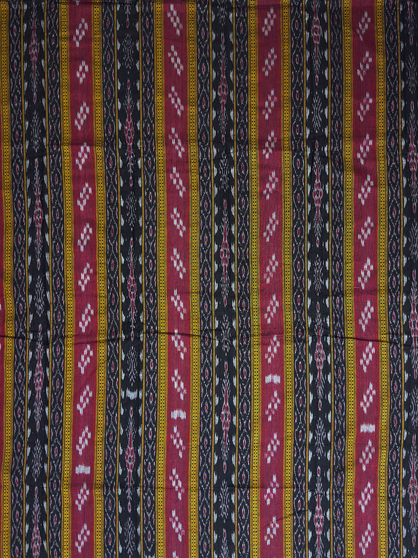 Red and Black Nuapatna Handloom Cotton Dress Material