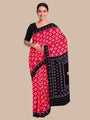 Red and Black Pasapalli Pattern Handloom Cotton Nuapatna Saree