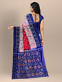 Red and Blue Handloom Cotton Sambalpuri Saree