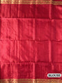 Red and Golden Small Square Pattern Pure Silk Kanjivaram Handloom Saree