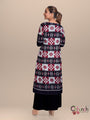 Red and Black Sambalpuri Cotton Dress Material in Pasapalli Design