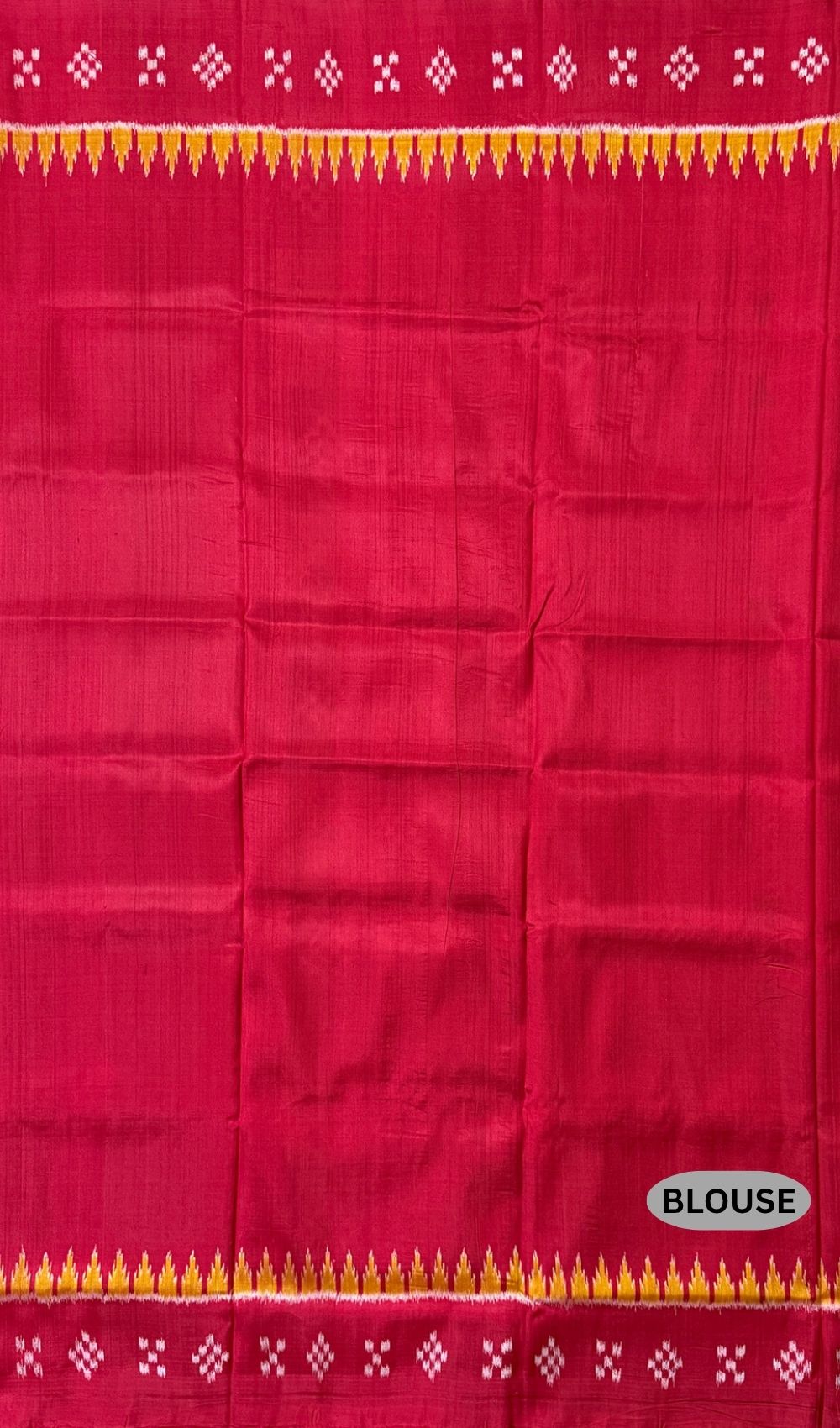 Red and Yellow Pure Silk Handloom Khandua Patta Saree