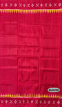 Red and Yellow Pure Silk Handloom Khandua Patta Saree