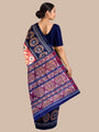 Rose Pink and Navy Blue with Chakra Motifs Handloom Cotton Sambalpuri Saree