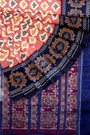 Rose Pink and Navy Blue with Chakra Motifs Handloom Cotton Sambalpuri Saree