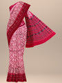 Rose Pink and Red Handloom Cotton Sambalpuri Saree