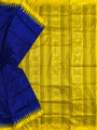 Royal Blue and Neon Yellow Pure Sambalpuri Silk Handloom Saree