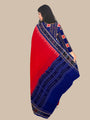 Royal Blue and Red Pasapalli Pattern Sambalpuri Handloom Cotton Dress Material