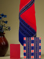 Royal Blue and Red Pasapalli Pattern Sambalpuri Handloom Cotton Dress Material