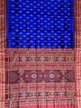 Royal Blue and Red Pure Silk Handloom Khandua Patta Saree