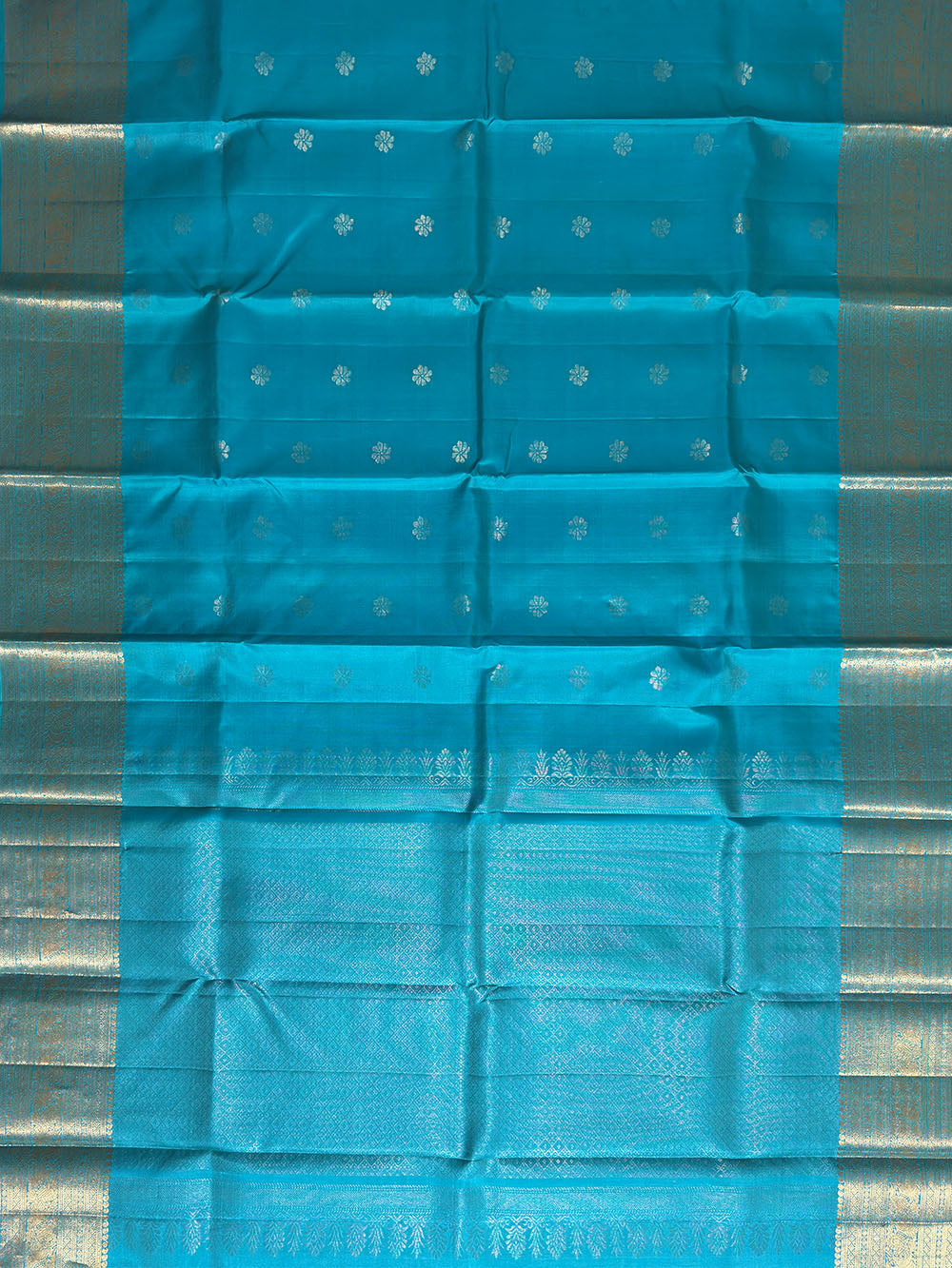 Sea Green Pure Silk Kanjivaram Handloom Saree