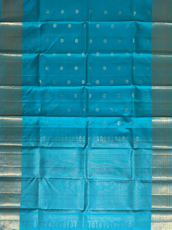 Sea Green Pure Silk Kanjivaram Handloom Saree