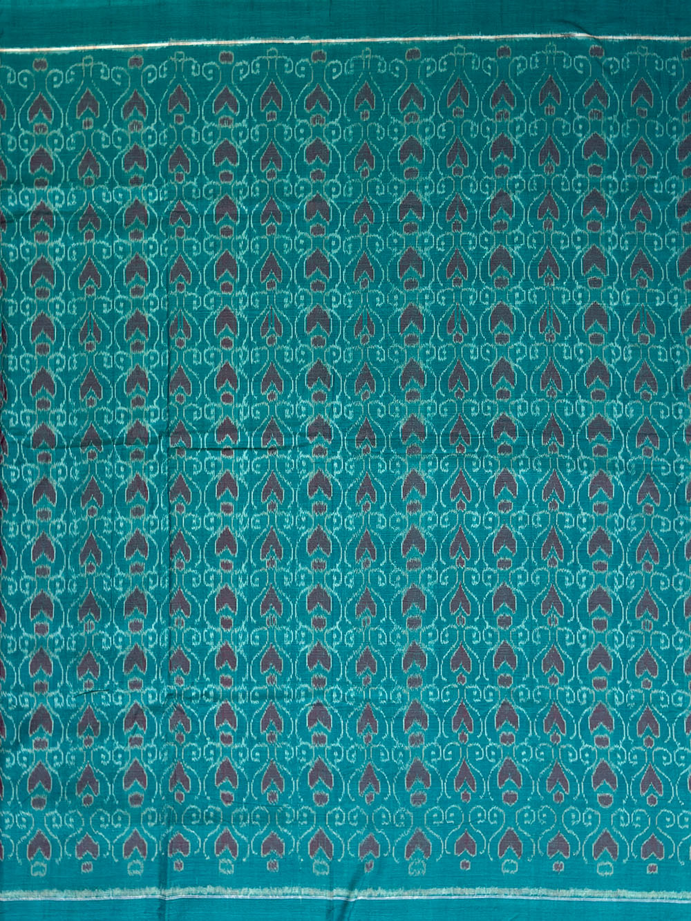 Sea Green and Black Sambalpuri Handloom Cotton Dress Material