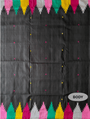 Slate Black Double Pallu Handloom Berhampuri Pure Silk Patta Saree