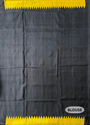 Slate Black Double Pallu Handloom Berhampuri Pure Silk Patta Saree