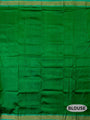 Slate Black and Green Pure Silk Handloom Khandua Patta Saree