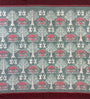 Slate Green and Maroon Sambalpuri Handloom Cotton Dress Material with Tribal Motifs